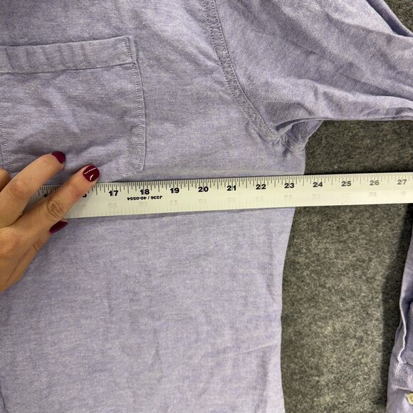 Sonoma Shirt Men L Large Blue Button Up Collared Long Sleeve Cotton Pockets - Picture 5 of 7